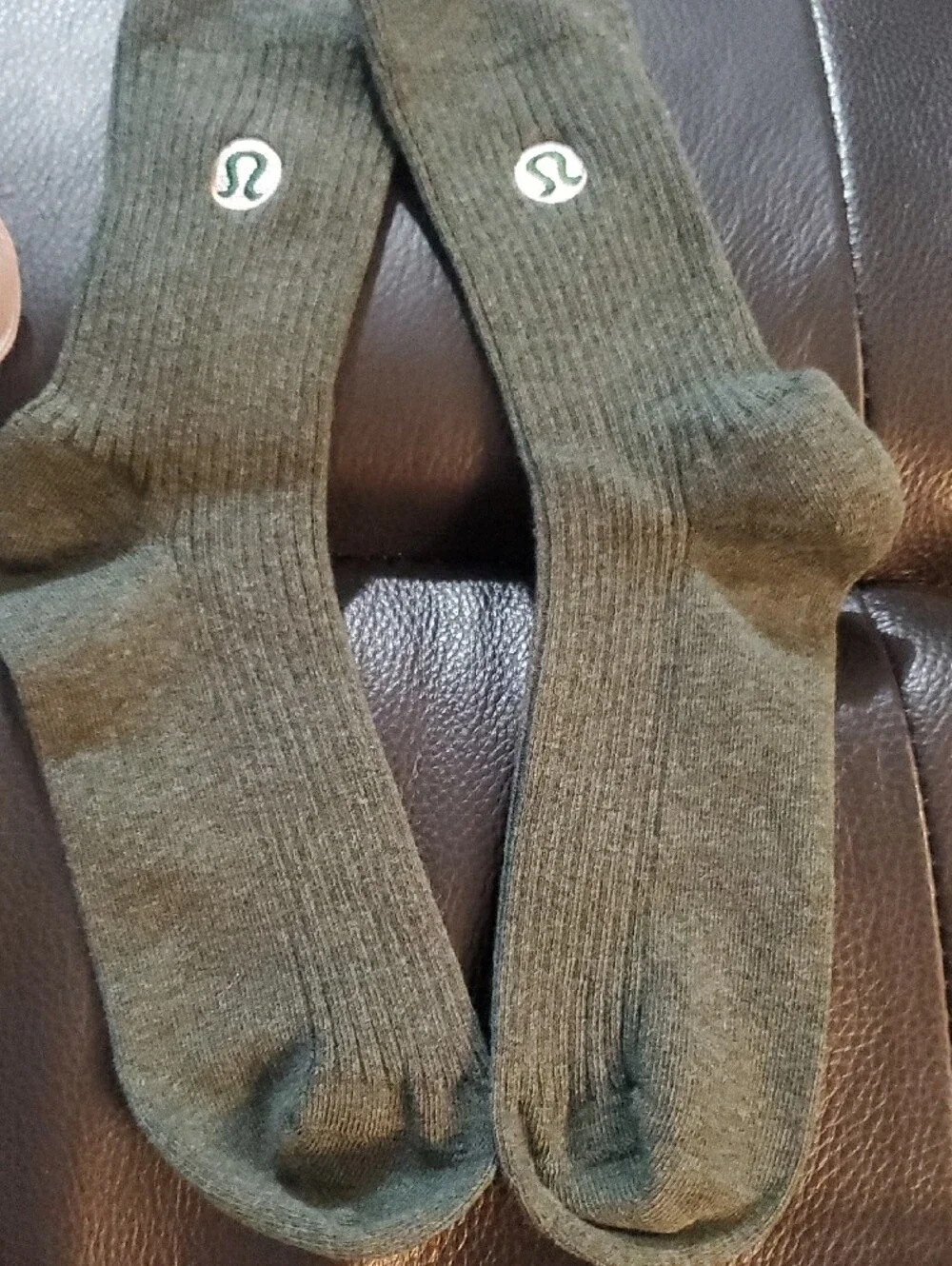 lululemon athletica Ribbed Crew Socks in Light Gray and Dark Gray